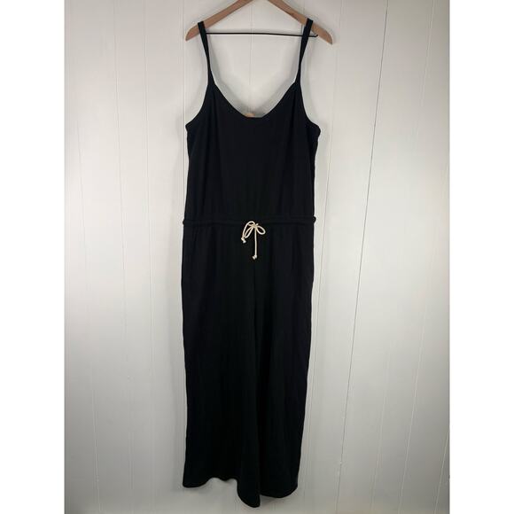 Universal Thread Leisure Studio French Terry Jumpsuit Black Large Black - Picture 3 of 9